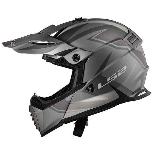 CASCO LS2 GATE YOUTH TWOFACE NEGRO GRIS