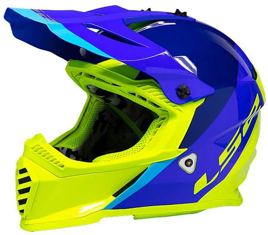 CASCO LS2 GATE YOUTH LAUNCH NEON AZUL