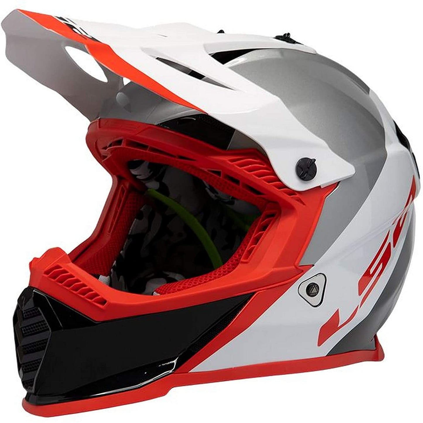 CASCO LS2 GATE YOUTH LAUNCH  BLANCO NEGRO