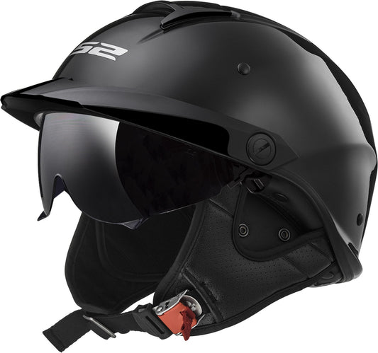 CASCO LS2 REBELLION  NEGRO SOLIDO