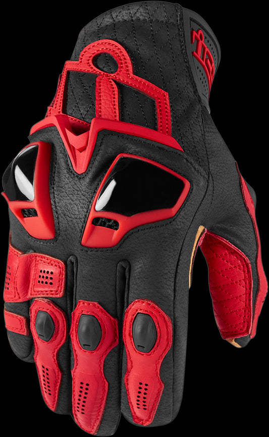 GUANTES ICON HYPERSPORT CORTO ROJO