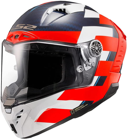 CASCO INTEGRAL LS2  THUNDER C ALLIANCE     BLANCO AZUL