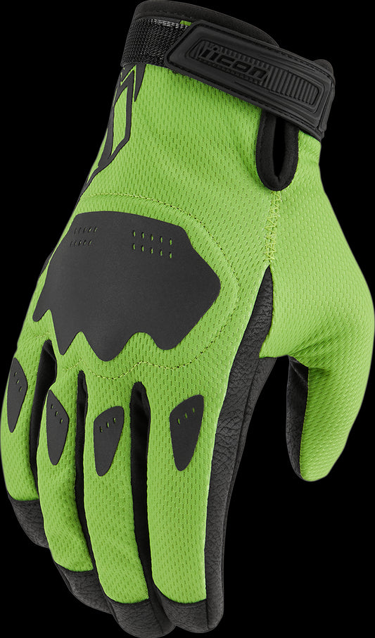 GUANTES ICON HOOLIGAN   CE   VERDE