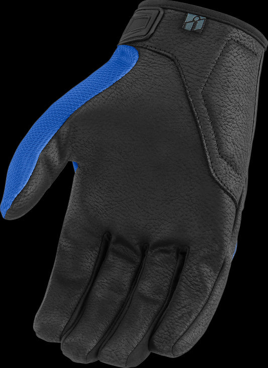 GUANTES ICON HOOLIGAN   CE  AZUL