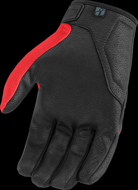 GUANTES ICON HOOLIGAN   CE   ROJO