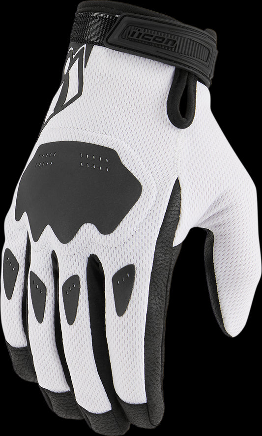 GUANTES ICON HOOLIGAN   CE   BLANCO