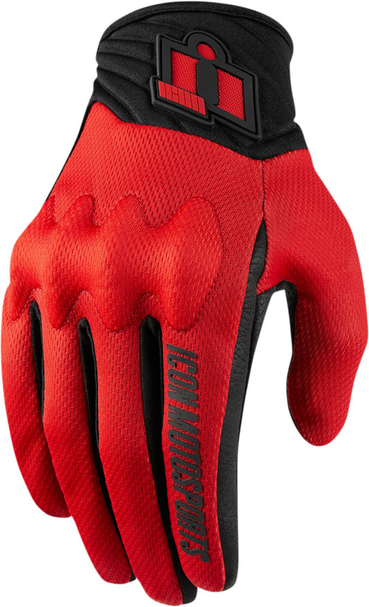 GUANTES ICON ANTHEM-2 CE         ROJO