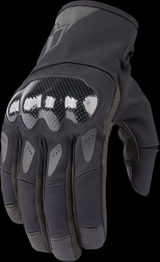 GUANTES ICON STORMHAWK   CE  NEGRO