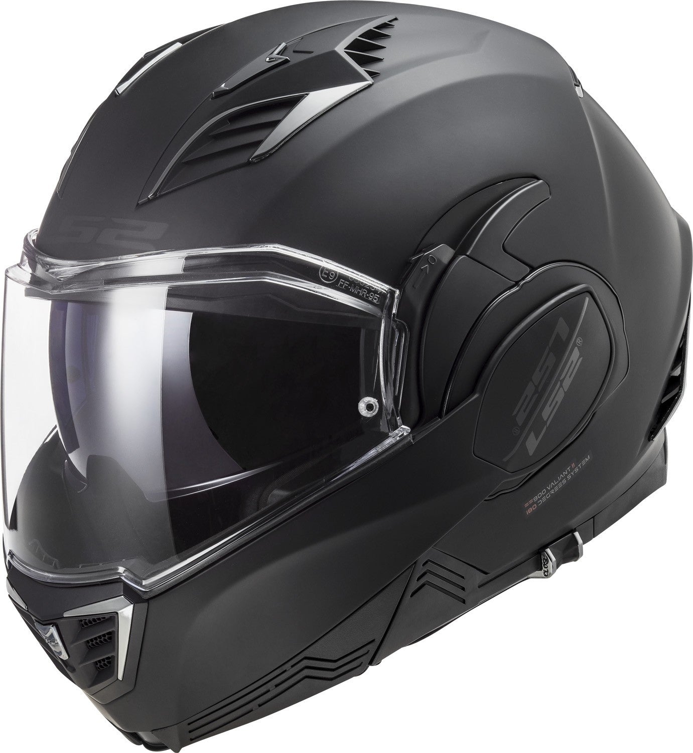 CASCO LS2 VALIANT II BLACKOUT    NEGRO MATE