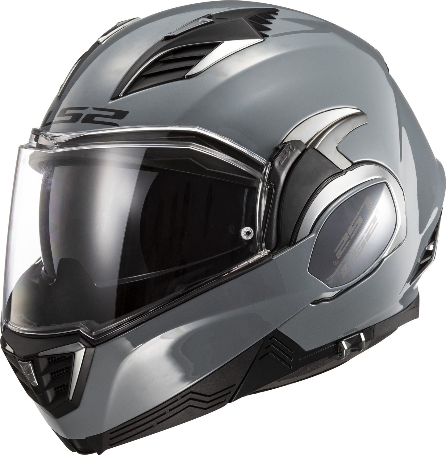 CASCO LS2 VALIANT II BATTLESHIP    GRIS BRILLANTE