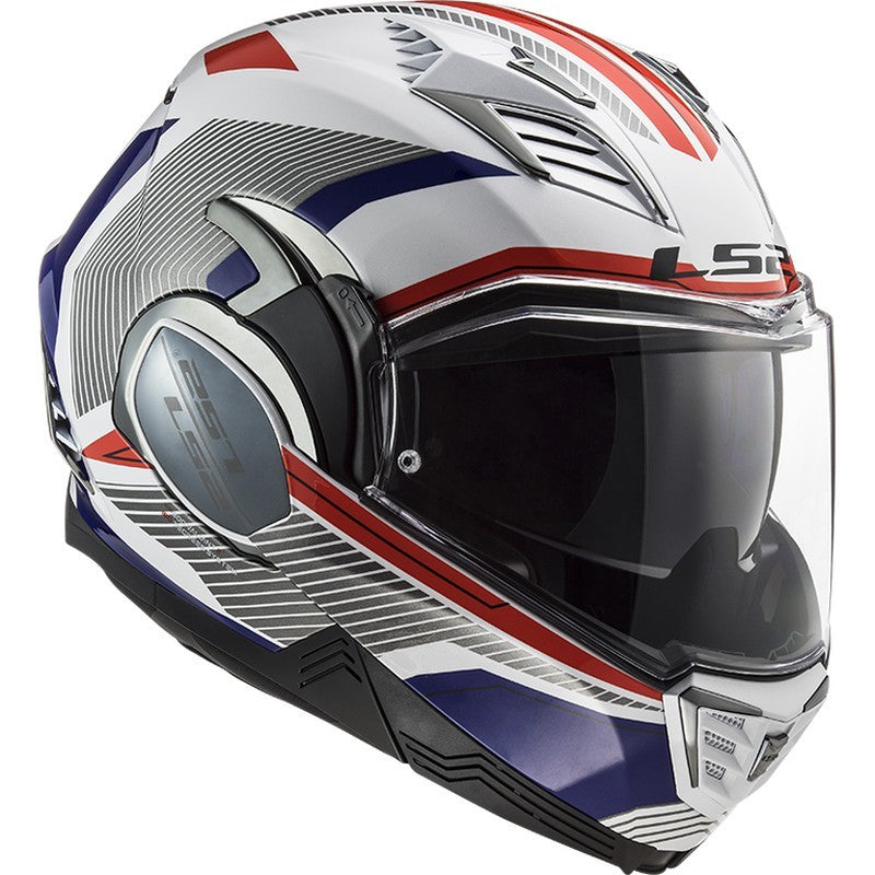 CASCO LS2 VALIANT II REVO BLANCO ROJO AZUL