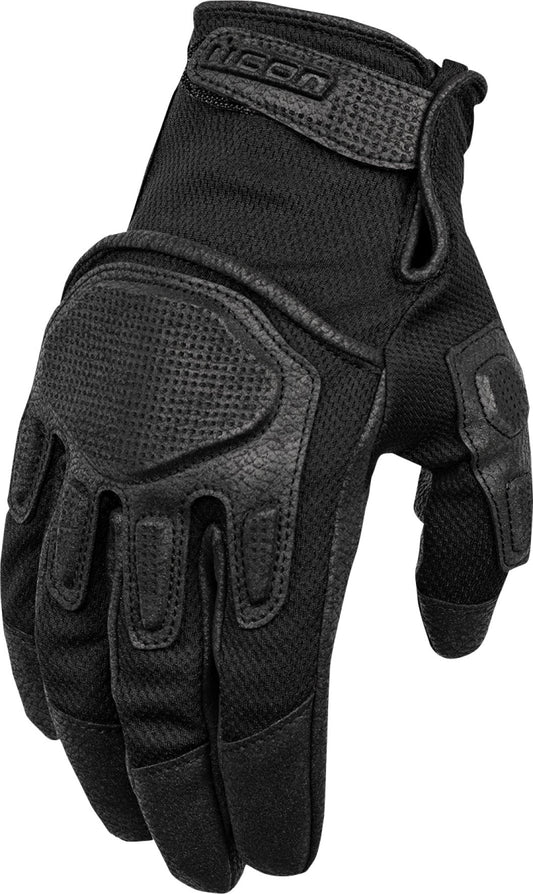 GUANTES ICON PUNCHUP  CE NEGRO