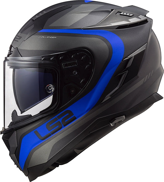 CASCO LS2 CHALLENGER GT FUSION TITANIO AZUL MATE