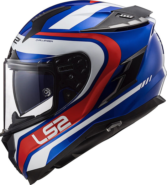 CASCO LS2 CHALLENGER GT FUSION   AZUL ROJO