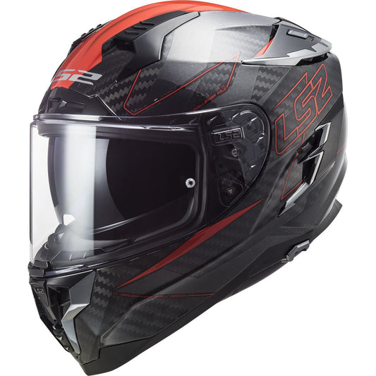 CASCO LS2 CHALLENGER C  NEGRO ROJO BRILLANTE