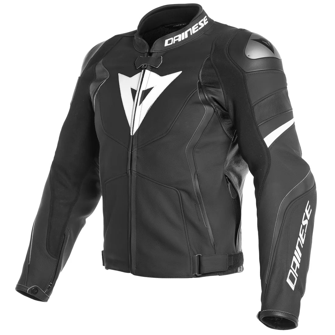 CHAQUETA DAINESE AVRO 4 CUERO NEGRO BLANCO