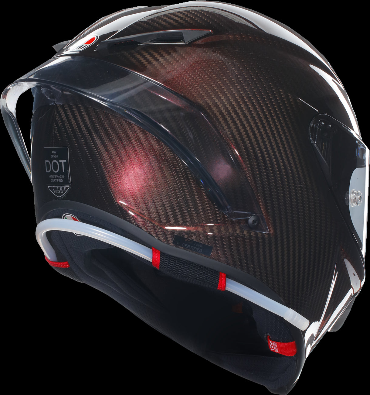 CASCO AGV PISTA GP R  ROJO CARBON