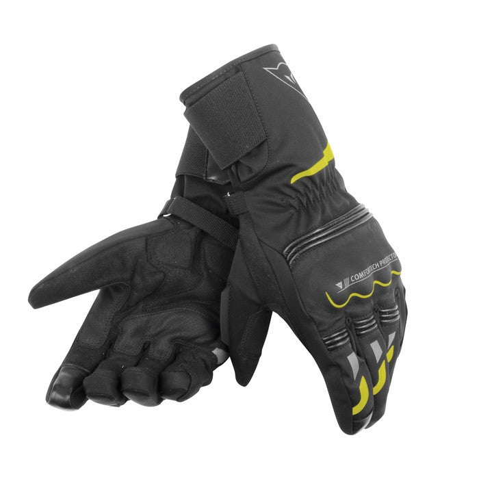 GUANTES DAINESE TEMPEST D-DRY LARGO NEGRO AMARILLO FLUORESCENTE