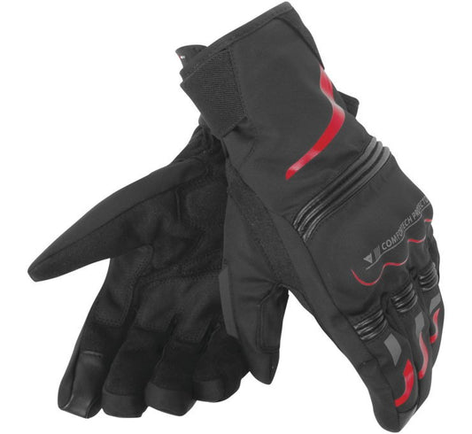 GUANTES DAINESE TEMPEST D-DRY CORTO NEGRO ROJO