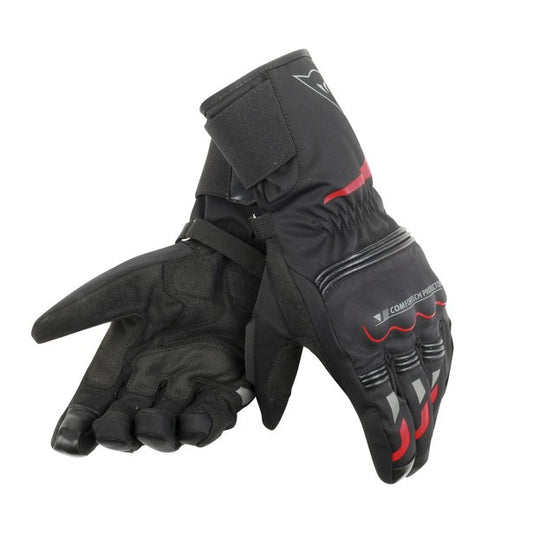 GUANTES DAINESE TEMPEST D-DRY LARGO NEGRO ROJO