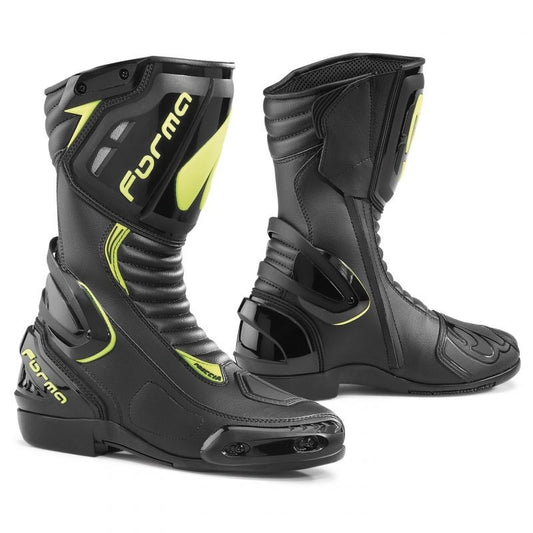 BOTAS FORMA FRECCIA  NEGRO AMARILLO FLUORESCENTE