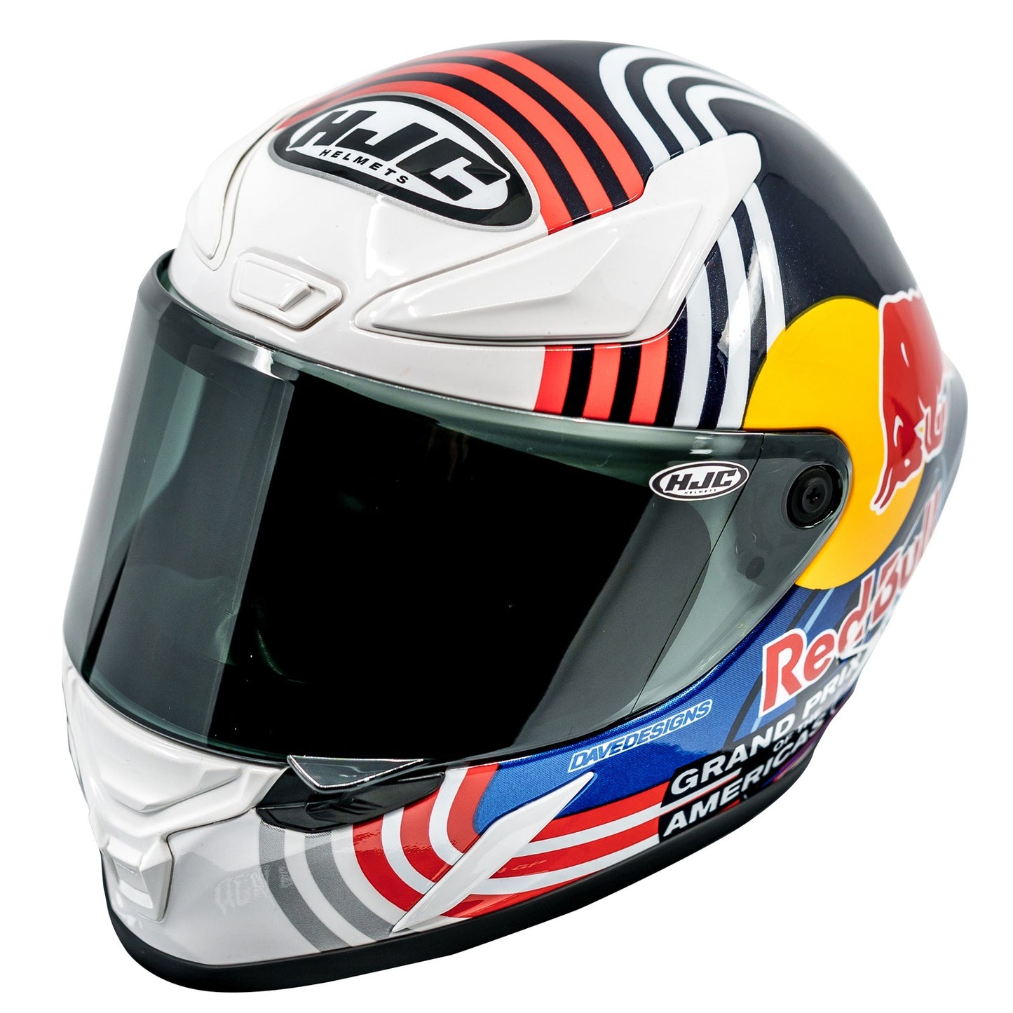 CASCO HJC RPHA 1 MINI REPLICA RED BULL AUSTIN GP