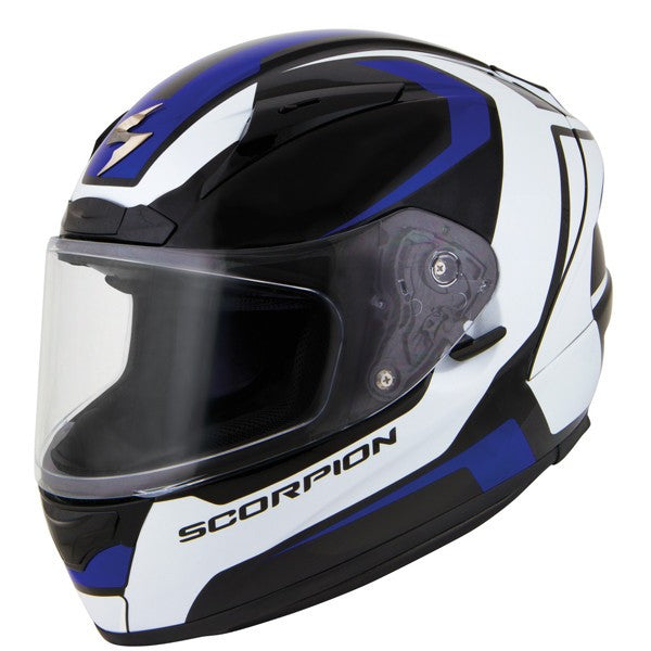 CASCO SCORPION EXO R2000  AZUL BLANCO