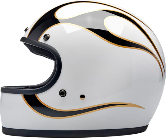 CASCO BILTWELL GRINGO FLAMES NEGRO BLANCO