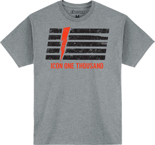 CAMISETA ICON  INVASION STRIPE GRIS