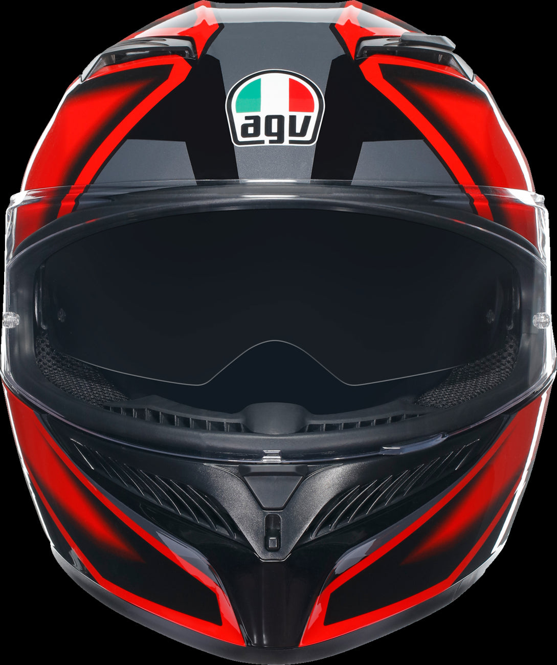 CASCO AGV K3 COMPOUND ROJO NEGRO