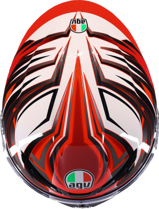 CASCO AGV K6S REEVAL BLANCO ROJO GRIS