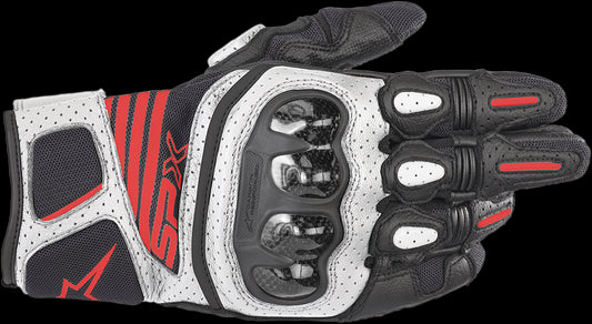 GUANTES ALPINESTARS SPX AC V2 NEGRO/BLANCO/ROJO