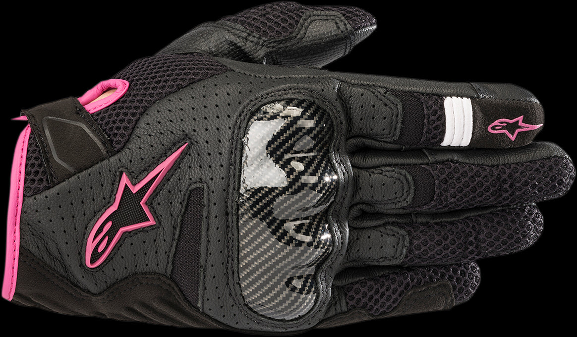 GUANTES DE DAMA ALPINESTARS SMX-1 AIR 2 NEGRO/FUCSIA