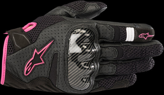 GUANTES DE DAMA ALPINESTARS SMX-1 AIR 2 NEGRO/FUCSIA