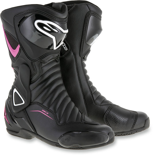 BOTAS DE DAMA ALPINESTARS SMX-6 VENTILADAS NEGRO/ROSA/BLANCO