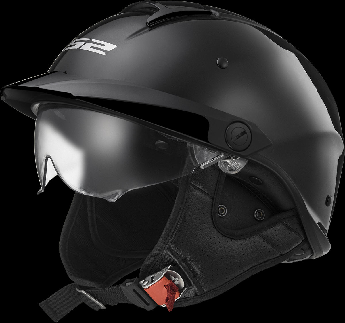 CASCO LS2 REBELLION SOLIDO HALF GLOSS NEGRO