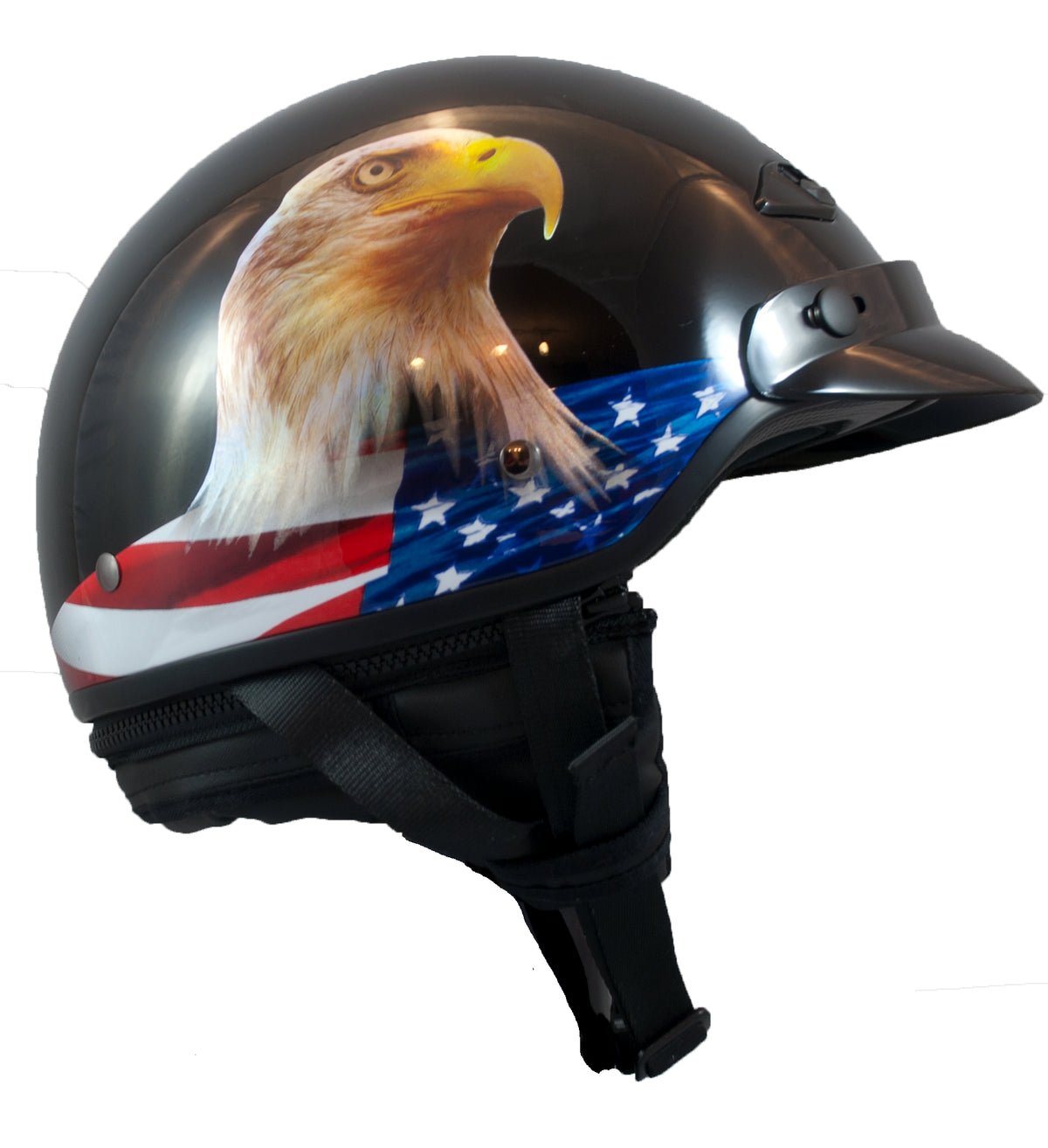 CASCO LS2 BAGGER MURICA EAGLE HALF GLOSS NEGRO