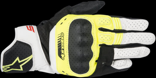 GUANTES ALPINESTARS SP-5 NEGRO/AMARILLO/BLANCO