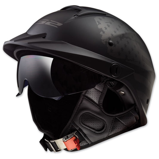 CASCO LS2 REBELLION 1812 HALF NEGRO MATE