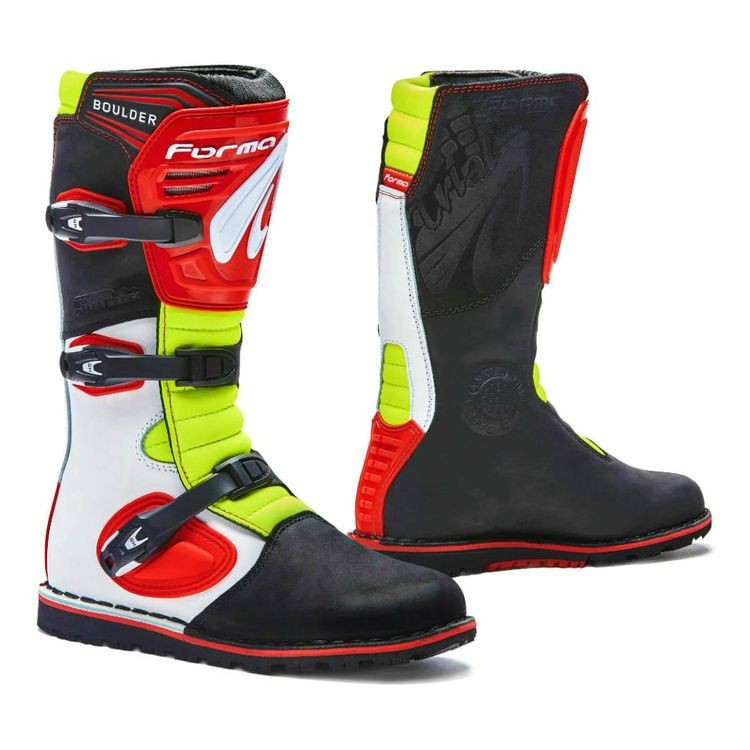 BOTAS FORMA BOULDER ROJO/NEON/BLANCO