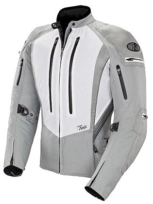 CHAQUETA PARA DAMA JOE ROCKET ATOMIC 5.0 BLANCO/PLATA