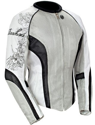 CHAQUETA PARA DAMA JOE ROCKET CLEO 2.2 MESH PLATA/NEGRO/BLANCO