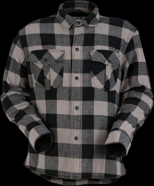 CAMISETA Z1R DUKE FLANNEL GRIS/NEGRO