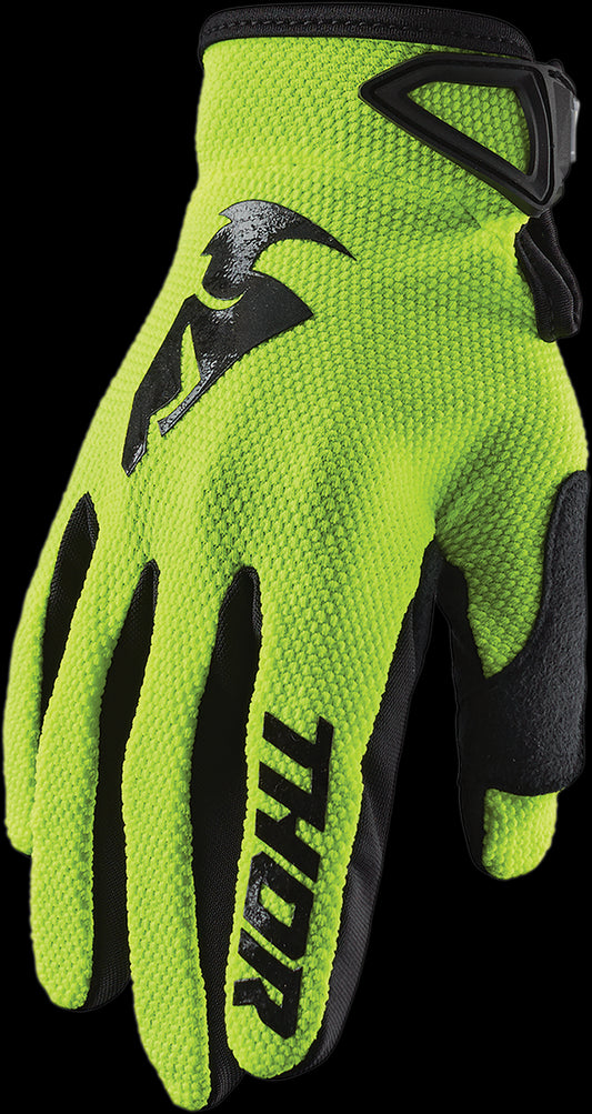 GUANTES THOR S20 SECTOR NEGRO/VERDE NEON