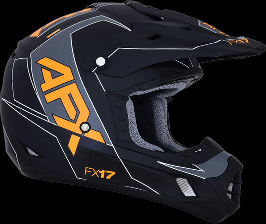 CASCO AFX FX17 NEGRO MATE/NARANJA