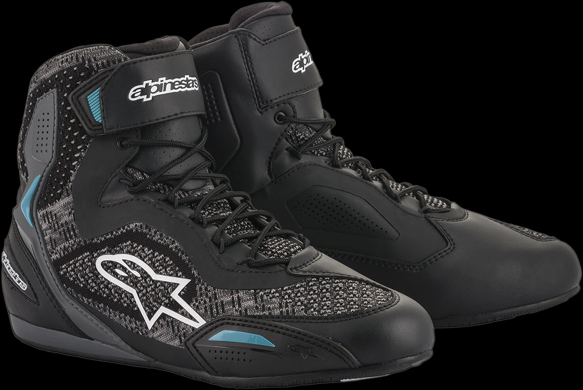 ZAPATOS ALPINESTARS PARA DAMAS FAST3 RIDEKNIT NEGRO/TURQUESA