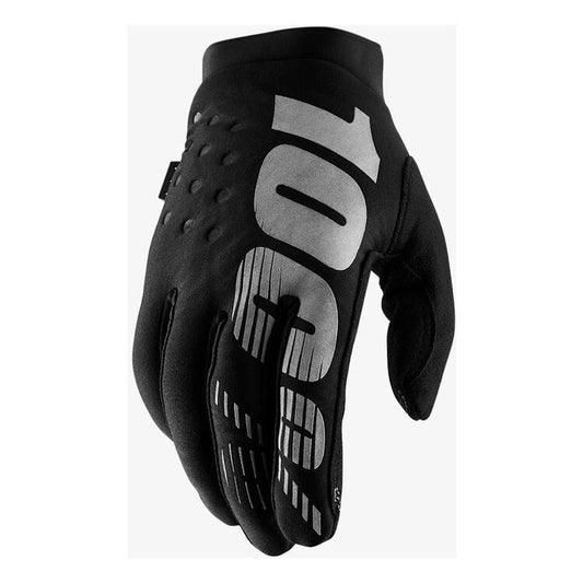 GUANTES 100% PARA NIÑOS BRISKER NEGRO/GRIS