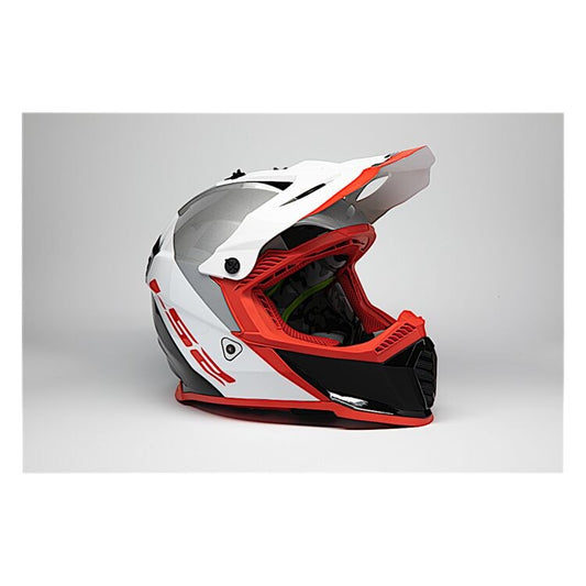 CASCO LS2 GATE LAUNCH BLANCO/ROJO/BLK