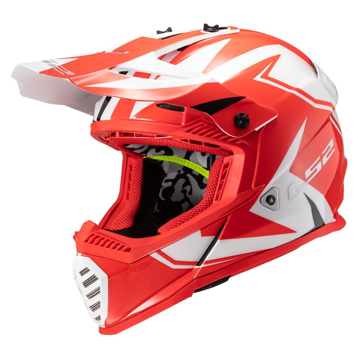 CASCO LS2 GATE TWOFACE BLANCO/ROJO