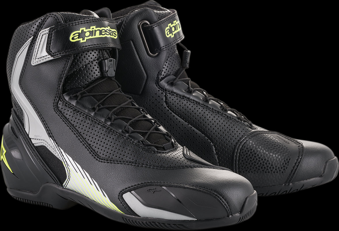 BOTAS ALPINESTARS SP1 V2 VENTILADAS NEGRO/PLATA/AMARILLO